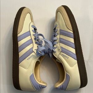 Adidas Samba Sneakers in Cream and Lavender